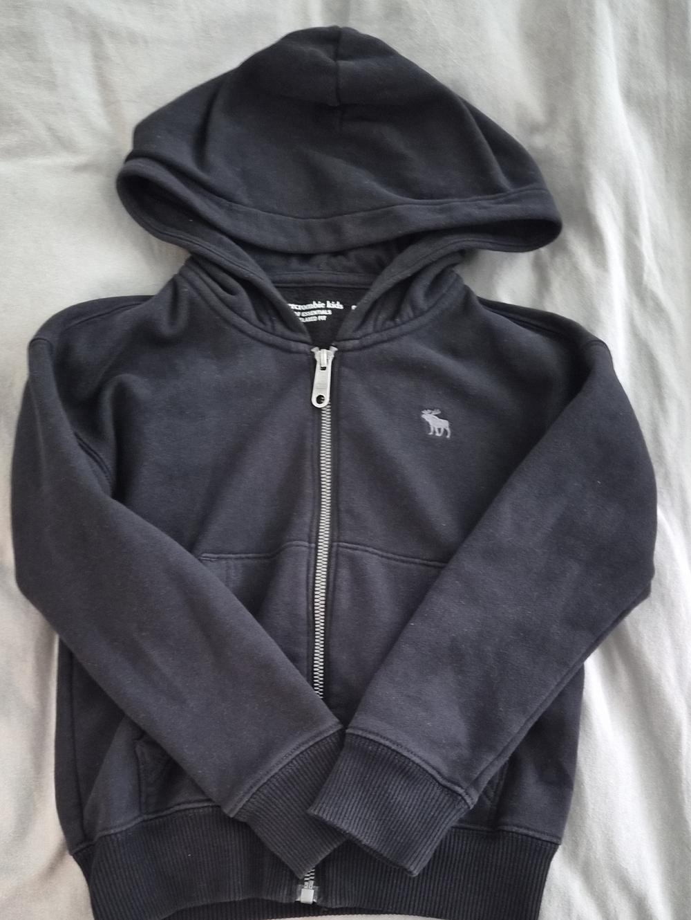 AbercrombieKids Black Zip-Up Hoodie Sweatshirt  Size 5-6